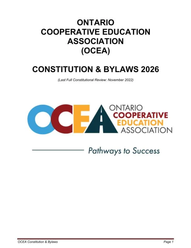 OCEA Constitution and Bylaws 2026 Preview Image