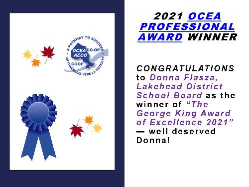 The George King Award of Excellence 2021 Winner: Donna Flasza